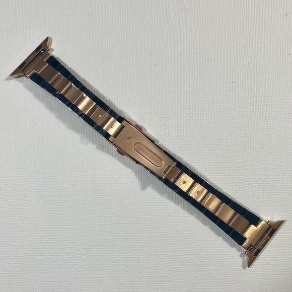 Posh Tech Two Tone Stainless Steel/Enamel Rose Gold Apple Watch Band - 42mm - Picture 2 of 8